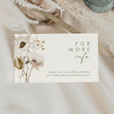 whimsical wildflower | ivory wedding website invitations