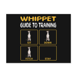 Small Whippet Guide To Training Dog Obedience Announcement Postinvitations Front View