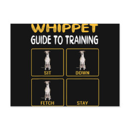 Small Whippet Guide To Training Dog Obedience Invitation Postinvitations Front View