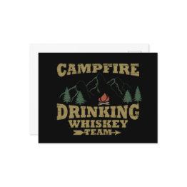 Small Whiskey Quotes Funny Camping Camper Sayings Holiday Postinvitations Front View