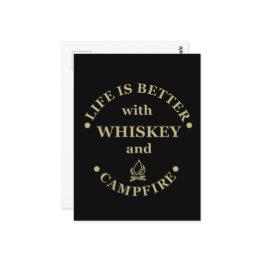 Small Whiskey Quotes Funny Camping Camper Sayings Postinvitations Front View
