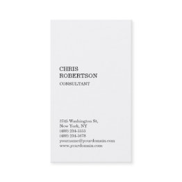 Small White Attractive Classical Standard Business Invitations Front View
