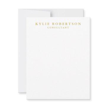 white gold colors professional trendy plain paper rsvp invitations