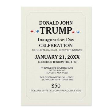 white inauguration invitation