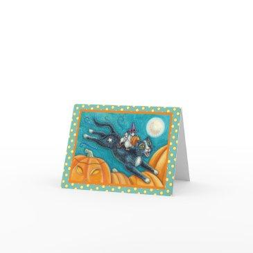 white mice & black cat on halloween scavenger hunt invitations