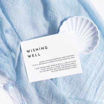 white modern bold wedding wishing well enclosure invitations