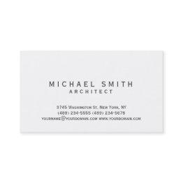 Small White Modern Simple Minimalist Business Invitations Front View
