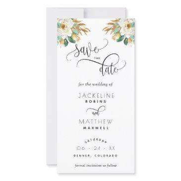 white mustard wedding save the date bookmark