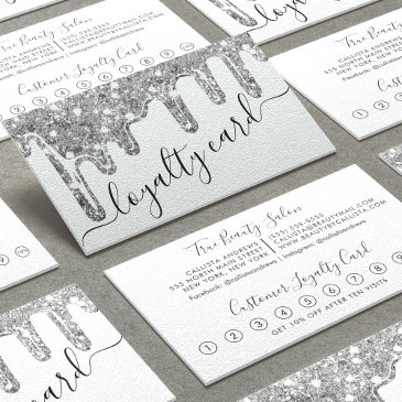 white silver chunky glitter thick drips loyalty