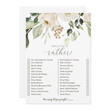 who knows bride best would she rather shower game invitation