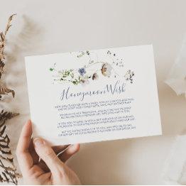 Small Wild Forest Floral Honeymoon Wish Enclosure Invitations Front View