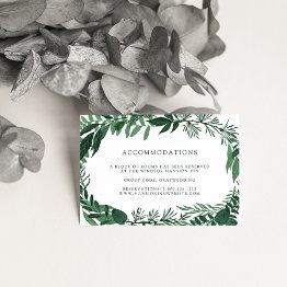 Small Wild Forest | Wedding Hotel Accommodation Invitations Front View