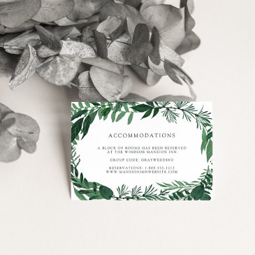wild forest | wedding hotel accommodation invitations