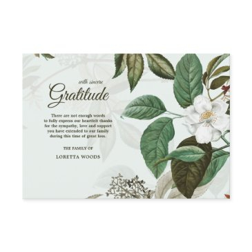 wild rose bereavement thank you invitations