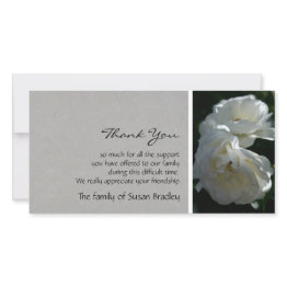 Small Wild White Roses 1 Sympathy Thank You Front View