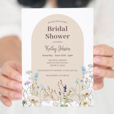 wildflower bridal shower invitation