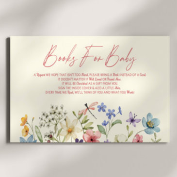 wildflower floral baby shower books for baby enclosure invitations