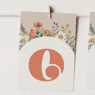 wildflower "o" high chair bunting banner invitations