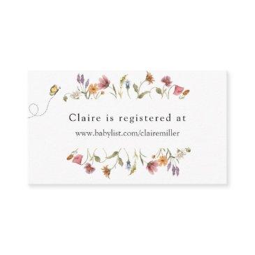wildflower shower registry enclosure invitations