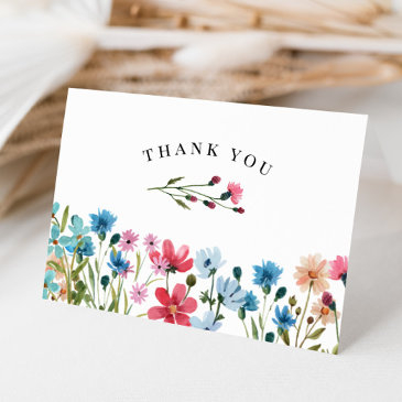wildflower thank you invitations