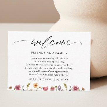 wildflower wedding welcome gift bag place invitations