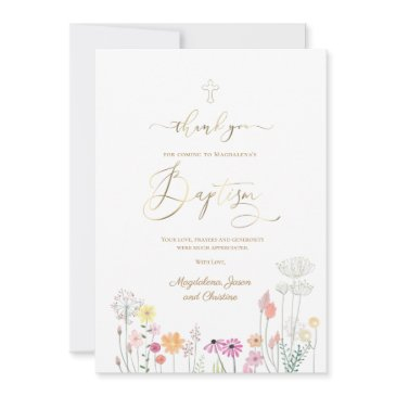 wildflowers baptism thank you for coming invitatio invitation