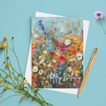 wildflowers birthday or any occasion custom text invitations
