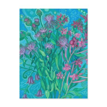 wildflowers summer flowers bouquet floral painting postinvitations
