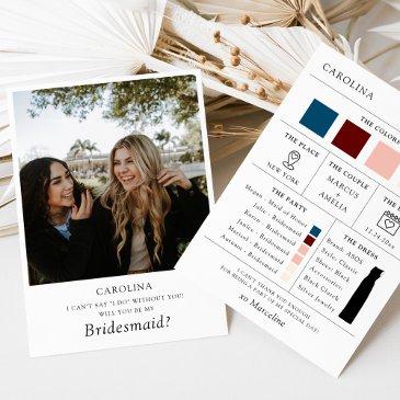 will you be my bridesmaid? details invitations