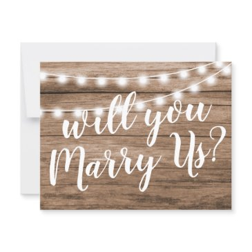 will you be our officiant | rustic marry us invitation