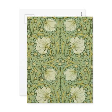 william morris pimpernel floral blue wallpaper holiday postinvitations