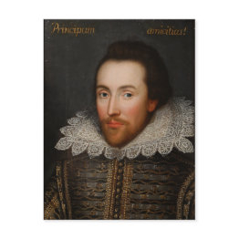 Small William Shakespeare Cobbe Portrait Circa 1610 Postinvitations Front View
