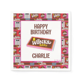Small Willy Wonka & The Chocolate Factory Birthday Napkins Front View