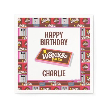 willy wonka & the chocolate factory birthday napkins