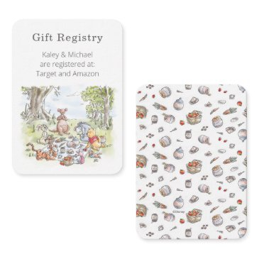 winnie the pooh & pals picnic gift registry enclosure invitations