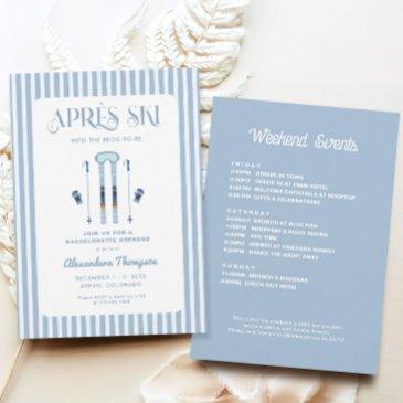 winter apres ski bachelorette party invitation