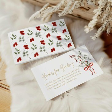 winter christmas girl baby shower books for baby enclosure invitations