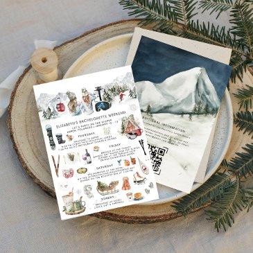 winter mountain | ski bachelorette party invitation