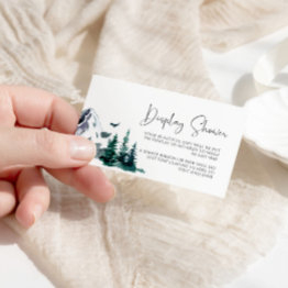 Small Winter Mountains Display Shower Invitations Front View