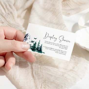 winter mountains display shower invitations