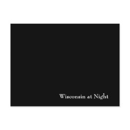 Small Wisconsin At Night Postinvitations Front View