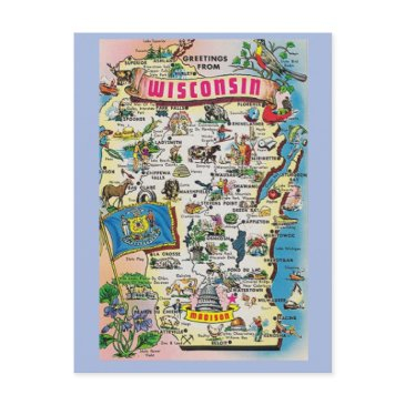 wisconsin state map postinvitations