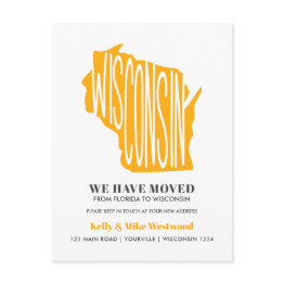 Small Wisconsin We've Moved New Address New Home Postcar Postinvitations Front View