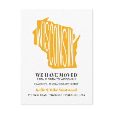 wisconsin we've moved new address new home postcar postinvitations