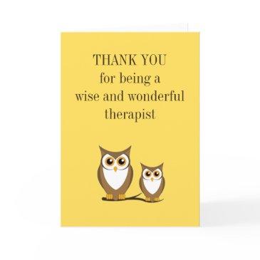 wise owl counselling therapist thank you invitations