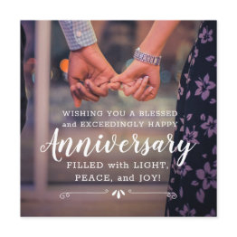 Small Wishing You A Blessed And Happy Anniversary Invitations Front View