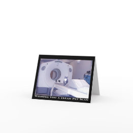 Small Wishing You A Clean Pet Scan Invitations Front View