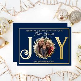 Small Wishing You Holiday Season Peace Love And Joy Front View