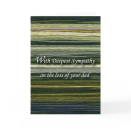 Small With Deepest Sympathy, Loss Of Dad, Threads Invitations Front View
