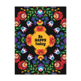 Small With Text Awesome Polish Folk Wycinanki Postinvitations Front View